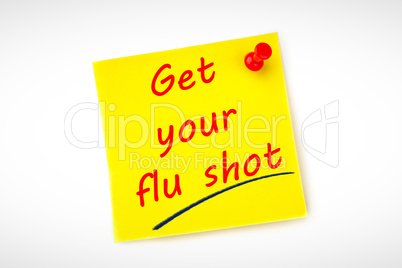 Composite image of get your flu shot