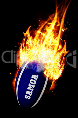 Composite image of samoa rugby ball