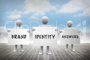 Composite image of brand identity answers