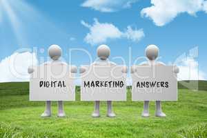 Composite image of digital marketing answers