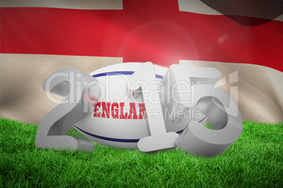 Composite image of england rugby 2015 message