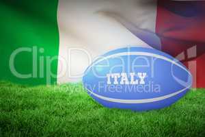 Composite image of italy rugby ball