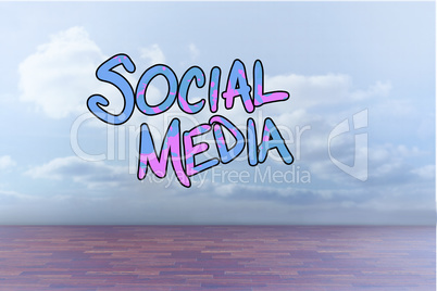 Composite image of social media