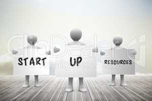 Composite image of start up resources