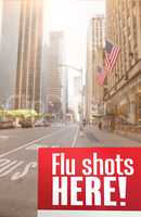 Composite image of flu shots here