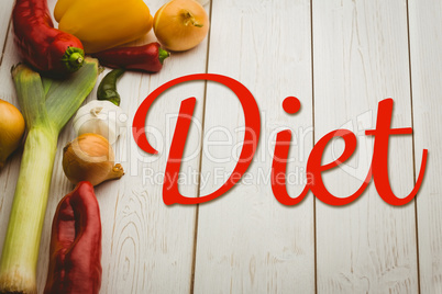 Composite image of diet