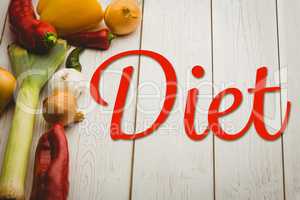 Composite image of diet