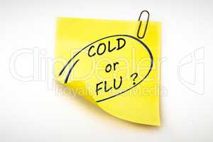 Composite image of cold or flu