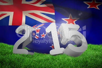 Composite image of new zealand rugby 2015 message