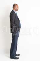 Side view mature Indian businessman