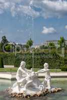 Brunnen im Schlosspark Belvedere