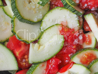 Zucchini with tomato