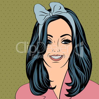 Pop Art illustration of girl