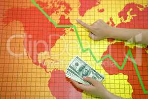 World economic crisis - money in hand