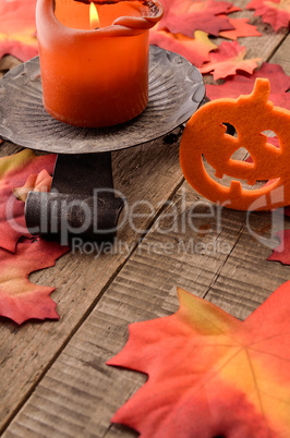 Halloween decoration on a wooden table