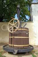 Old wooden wine press