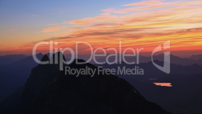 Sunset view from the Titlis