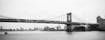 Manhattan Bridge black and white