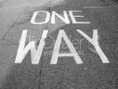 Black and white One way