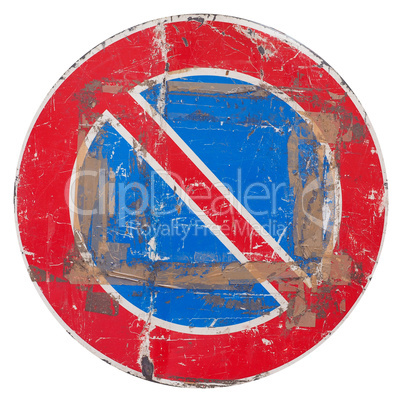 No parking sign isolated