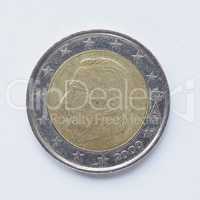 Belgian 2 Euro coin