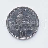 UK 10 pence coin