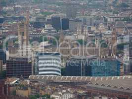 Aerial view of London