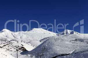 Ski resort at sun day