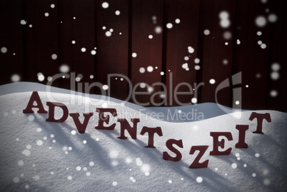 Adventszeit Means Christmas Time On Snow Snowflake