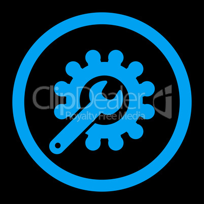 Customization flat blue color rounded glyph icon