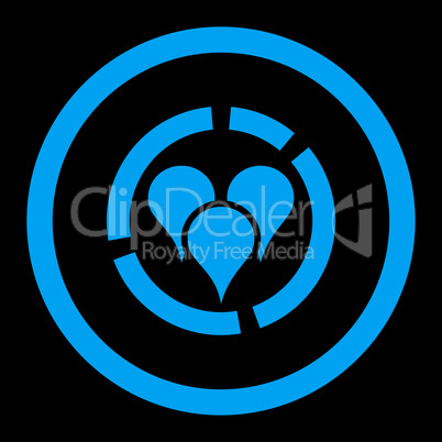 Geo diagram flat blue color rounded glyph icon