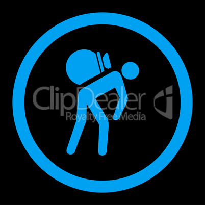 Porter flat blue color rounded glyph icon