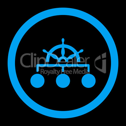 Rule flat blue color rounded glyph icon