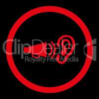 Advertisement flat red color rounded glyph icon