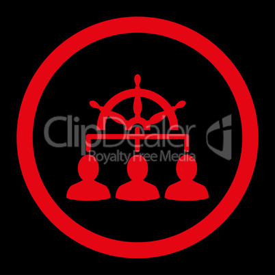 Management flat red color rounded glyph icon