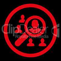 Marketing flat red color rounded glyph icon