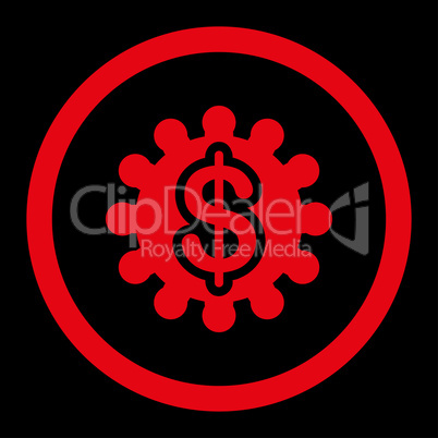 Payment options flat red color rounded glyph icon