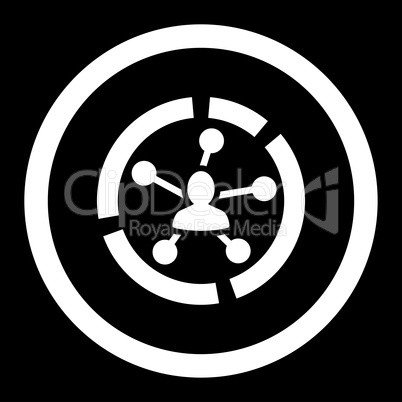 Relations diagram flat white color rounded glyph icon Relations diagram flat white color rounded glyph icon