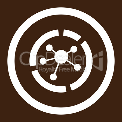 Connections diagram flat white color rounded glyph icon Connections diagram flat white color rounded glyph icon