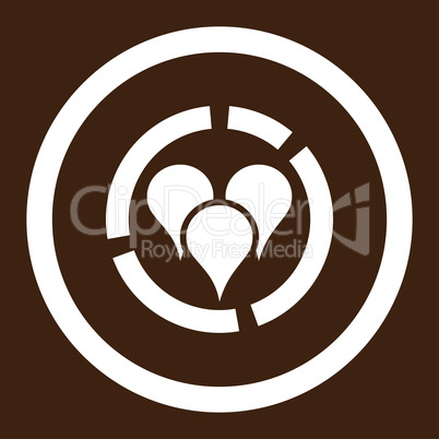 Geo diagram flat white color rounded glyph icon