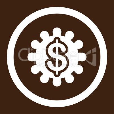 Payment options flat white color rounded glyph icon