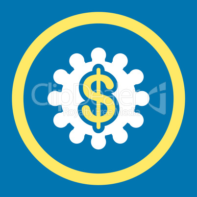 Payment options flat yellow and white colors rounded glyph icon