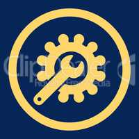 Customization flat yellow color rounded glyph icon