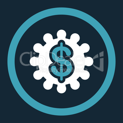 Payment options flat blue and white colors rounded glyph icon