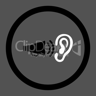 Advertisement flat black and white colors rounded glyph icon