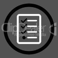 Checklist flat black and white colors rounded glyph icon
