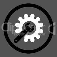 Customization flat black and white colors rounded glyph icon