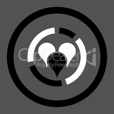 Geo diagram flat black and white colors rounded glyph icon