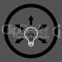 Idea flat black and white colors rounded glyph icon