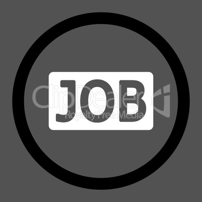 Job flat black and white colors rounded glyph icon